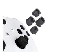 eXtremeRate ABXY Buttons for Xbox Series X & S Controller, Three-Tone Classic Gray & Clear with Dark Gray Classic Symbols Action Buttons for Xbox One S/X, Elite Series 2 & 1 Wireless Controller