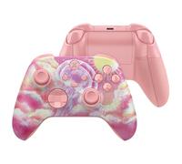 eXtremeRate ASR Version Performance Rubberized Full Set Shell Buttons for Xbox Core, Redesigned Grip Diamond Texture Handles Backplate Case for Xbox Series X & S - Pinky Jellyfish Heaven