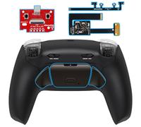eXtremeRate Back Paddles Plus MAX RMB RISE Remap Kit with Clicky Trigger Stops & Rubberized Grip for PS5 Controller BDM-010 020, Remappable Real Metal Back Buttons Kit for PS5 Controller - Black
