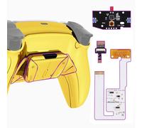 eXtremeRate Back Paddles Programable RISE4 V3 Remap Kit for PS5 Controller BDM-030 040 050, Upgrade Board Chrome Gold Redesigned Bottom Shell 4 Back Buttons Set for PS5 Controller - NO Controller