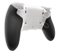 eXtremeRate Beyond-ARC Repair Front Back Cover & Bottom Shell Kit Compatible with p-s5 Edge Controller with Rubberized Grip, Replacement Front Back Decorative Trim Shell Rear Plates - White Black