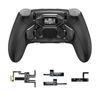 eXtremeRate BEYOND Back Paddles Kit for PS5 Edge Controller, OLED Display, Redesigned Ergonomic Rubberized Grips Bottom Shell, Remappable 4 Back Buttons Attachment for PS5 Edge Controller - Black