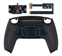 eXtremeRate Black Rubberized Grip Programable RISE4 Remap Kit for ps5 Controller BDM 010 BDM 020, Upgrade Board & Redesigned Back Shell & 4 Back Buttons - Controller NOT Included