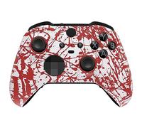 eXtremeRate Blood Patterned Faceplate Cover, Soft Touch Front Housing Shell Case Replacement Kit for Xbox One Elite Series 2, Xbox Elite 2 Core Controller Model 1797 - Accent Rings Included