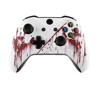 eXtremeRate Bloody Hand Patterned Front Housing Shell Case, Soft Touch Faceplate Cover Replacement Kit for Xbox One S & One X Controller (Model 1708)