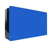 eXtremeRate Blue Custom Faceplate for Nintendo Switch Charging Dock, Soft Touch Grip DIY Replacement Housing Shell for Nintendo Switch Dock - Dock NOT Included