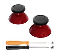 eXtremeRate Carmine Red & Black Replacement 3D Joystick Thumbsticks, Analog Thumb Sticks with Cross Screwdriver for Nintendo Switch Pro Controller