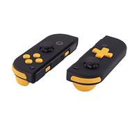 eXtremeRate Caution Yellow D-pad ABXY Keys SR SL L R ZR ZL Trigger Buttons Springs, Full Set Buttons Fix Kits for Nintendo Switch Joycon & Switch OLED Joy con (D-pad ONLY Fits Joy con D-pad Shell)