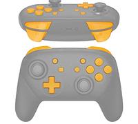 eXtremeRate Caution Yellow Repair ABXY D-pad ZR ZL L R Keys for NS Pro Controller, DIY Replacement Full Set Buttons with Tools for NS Pro - Controller NOT Included