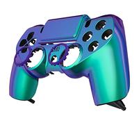 eXtremeRate Chameleon Green Purple Ghost Replacement Faceplate Touchpad Cover, Redesigned Housing Shell Case Touch Pad Compatible with PS4 Slim Pro Controller JDM-040/050/055 - Controller NOT Included