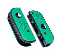 eXtremeRate Chameleon Green Purple Joy con Handheld Controller Housing with Full Set Buttons, DIY Replacement Shell Case for Nintendo Switch Joycon & Switch OLED Joy con - Console Shell NOT Included