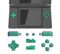 eXtremeRate Chameleon Green Purple Replacement Full Set Buttons for Nintendo DS Lite Handheld Console, Custom D-pad A B X Y Start Select R L Power Volume Keys for Nintendo DS Lite NDSL - No Console