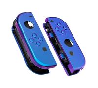 eXtremeRate Chameleon Purple Blue Joy con Handheld Controller Housing with Full Set Buttons, DIY Replacement Shell Case for Nintendo Switch Joycon & Switch OLED Joy con Console Shell NOT Included