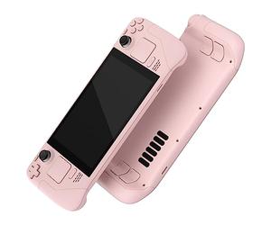 eXtremeRate Cherry Blossoms Pink Custom Faceplate Back Plate Shell for Steam Deck LCD, Handheld Console Replacement Housing Case, DIY Full Set Shell Buttons for Steam Deck Console - Console Without