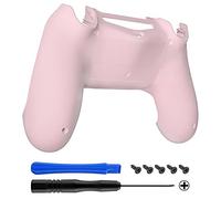 eXtremeRate Cherry Blossoms Pink Game Improvement Replacement Parts Back Housing Cover, Custom Bottom Shell Compatible with PS4 Controller JDM-040, JDM-050 and JDM-055
