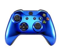 eXtremeRate® Chrome Blue Edition Front Housing Shell Faceplate for Xbox One S & Xbox One X Controller