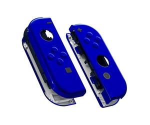 eXtremeRate Chrome Blue Joy con Handheld Controller Housing with Full Set Buttons, DIY Replacement Shell Case for Nintendo Switch Joycon & Switch OLED Joy con - Console Shell NOT Included