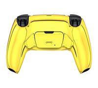 eXtremeRate Chrome Gold Back Paddles Programable Rise 2.0 Remap Kit for ps5 Controller BDM-010 BDM-020, Upgrade Board & Redesigned Back Shell & Back Buttons Set for ps5 Controller
