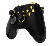 eXtremeRate Chrome Gold Glossy Custom Accent Rings + Replacement Buttons for Xbox Elite Wireless Controller Series 2 & Elite Series 2 Core Controller - Controller NOT Included