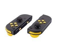 eXtremeRate Chrome Gold Glossy Replacement ABXY Direction Keys SR SL L R ZR ZL Trigger Buttons Springs, Full Set Buttons Repair Kits with Tools for Nintendo Switch Joycon & Switch OLED Joy con