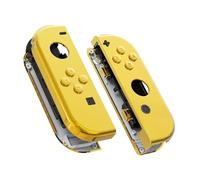 eXtremeRate Chrome Gold Joy con Handheld Controller Housing with Full Set Buttons, DIY Replacement Shell Case for Nintendo Switch Joycon & Switch OLED Joy con Console Shell NOT Included