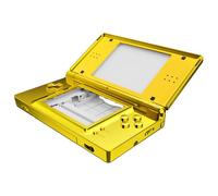eXtremeRate Chrome Gold Replacement Full Housing Shell for Nintendo DS Lite, Custom Handheld Console Case Cover with Buttons, Screen Lens for Nintendo DS Lite NDSL - Console NOT Included