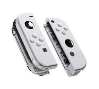 eXtremeRate Chrome Sliver Joy con Handheld Controller Housing with Full Set Buttons, DIY Replacement Shell Case for Nintendo Switch Joycon & Switch OLED Joy con Console Shell NOT Included