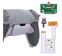 eXtremeRate Classic Gray Rubberized Grip Programable RISE V3 Remap Kit for PS5 Controller BDM-030 040 050, Upgrade Board Redesigned New Hope Gray Back Shell Buttons for PS5 Controller - NO Controller