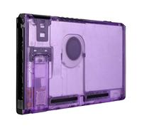 eXtremeRate Clear Atomic Purple Console Back Plate DIY Replacement Housing Shell Case for Nintendo Switch Console with Kickstand - JoyCon Shell NOT Included