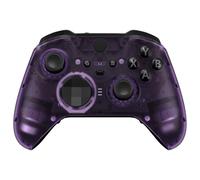 eXtremeRate Clear Atomic Purple Replacement Faceplate Cover for Xbox One Elite Controller Series 2 (Model 1797), Custom Front Housing Shell Case & Accent Rings for Xbox Elite Series 2 Core Controller