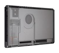 eXtremeRate Clear Black Console Back Plate DIY Replacement Housing Shell Case for Nintendo Switch Console with Kickstand - JoyCon Shell NOT Included