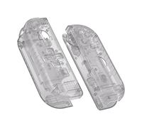 eXtremeRate Clear Black Joycon Handheld Controller Housing (D-Pad Version) with Colorful Buttons, DIY Replacement Shell Case for Nintendo Switch Joy-Con - Console Shell NOT Included