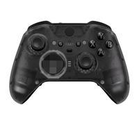 eXtremeRate Clear Black Replacement Faceplate Cover for Xbox One Elite Controller Series 2 (Model 1797), Custom DIY Front Housing Shell Case & Accent Rings for Xbox Elite Series 2 Core Controller