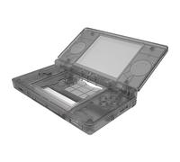 eXtremeRate Clear Black Replacement Full Housing Shell for Nintendo DS Lite, Custom Handheld Console Case Cover with Buttons, Screen Lens for Nintendo DS Lite NDSL - Console NOT Included