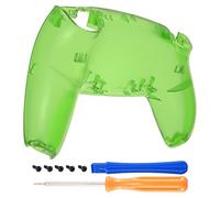 eXtremeRate Clear Green Custom Back Housing Bottom Shell Compatible with PS5 Controller, Replacement Back Shell Cover Compatible with PS5 Controller