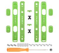 eXtremeRate Clear Green Replacement shell for Nintendo Switch Joycon Strap, Custom Joy-Con Wrist Strap Housing Buttons for Nintendo Switch Joy-Con & Switch OLED Joycon - 2 Pack