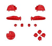 eXtremeRate Clear Red Repair ABXY D-pad ZR ZL L R Keys for Nintendo Switch Pro Controller, DIY Replacement Full Set Buttons with Tools for Nintendo Switch Pro - Controller NOT Included