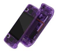 eXtremeRate Custom Faceplate Back Plate for Steam Deck LCD, Clear Atomic Purple Handheld Console Replacement Housing Case, DIY Full Set Shell with Buttons for Steam Deck Console - Console NOT Included