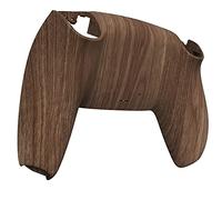 eXtremeRate Custom Grip Back Plate Bottom Shell Compatible with p s 5 Controller, Replacement Back Shell Cover Compatible with p s 5 Controller - Wood Grain