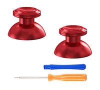 eXtremeRate Custom Metal Thumbsticks for ps5 Controller, DIY Replacement Aluminum Analog Stick Joystick for ps4 Controller - Red