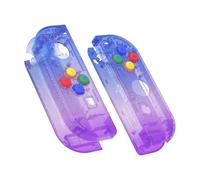 eXtremeRate - Custom Replacement Shell for Nintendo Switch and Switch OLED - with All Buttons - Translucent Hyacinth Gradient - Controller Not Included