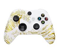 eXtremeRate Custom Shell for Xbox Series X & S Controller - Revitalize Your Controller - The Great Golden Wave Off Kanagawa - White Front Housing Cover for Xbox Core Controller [Controller Excluded]