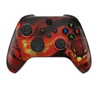 eXtremeRate Custom Shell for Xbox Series X & S Controller - Revitalize Your Game - Purgatory Fire Serpent Replacement Accessories Front Housing Cover for Xbox Core Controller - No Control