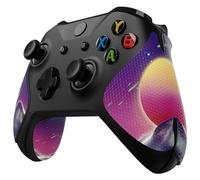 eXtremeRate Cyber Moon Anti-Skid Sweat-Absorbent Controller Grip for Xbox One S & X, Professional Textured Soft Rubber Pads Handle Grips