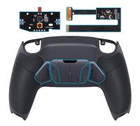 eXtremeRate Dark Gray Rubberized Grip Programable RISE4 Remap Kit for ps5 Controller BDM-010 BDM-020, Upgrade Board & Redesigned Classic Gray Back Shell & 4 Back Buttons - Without Controller