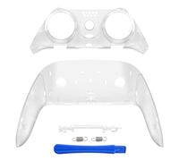 eXtremeRate Decorative Trim Top Bottom, Compatible with PS5 Edge Controller, DIY Replacement, Front and Back, Clip Shell, Glows in the Dark, Green Plates, Compatible with PS5 Edge Controller