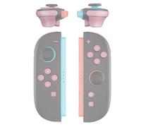 eXtremeRate DIY Replacement Full Set Buttons for Joycon 2, Custom ABXY Direction Keys Dpad + - C Home Capture Release L R ZR ZL Trigger Buttons for Nintendo Switch 2 Controller - Cherry Blossoms Pink