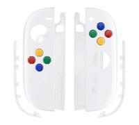 eXtremeRate DIY Replacement Shell Buttons for Joycon 2, Custom Housing Faceplate Case + Decorative Strips + ABXY Direction Keys + Tools for Nintendo Switch 2 Controller - Essence Version - White