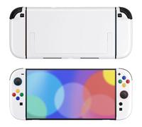 eXtremeRate DIY Replacement Shell Buttons for Nintendo Switch 2, Custom Console Rear Back Plate + Controller Faceplate with Decorative Strips ABXY Direction Keys for Joycon 2 - Essence Version - White