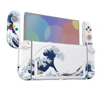 eXtremeRate DIY Replacement Shell Buttons for Nintendo Switch 2, Custom Full Set Back Plate Controller Housing with Buttons for Switch 2 Handheld Console & Joycon 2 - Deluxe Version - The Great Wave